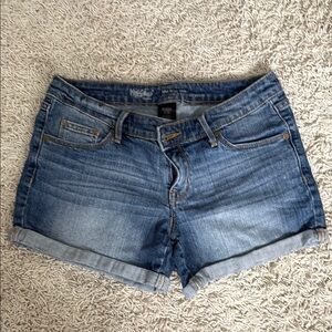 Mossimo Supply Co. Blue Jean Shorts with Cuffed Hem